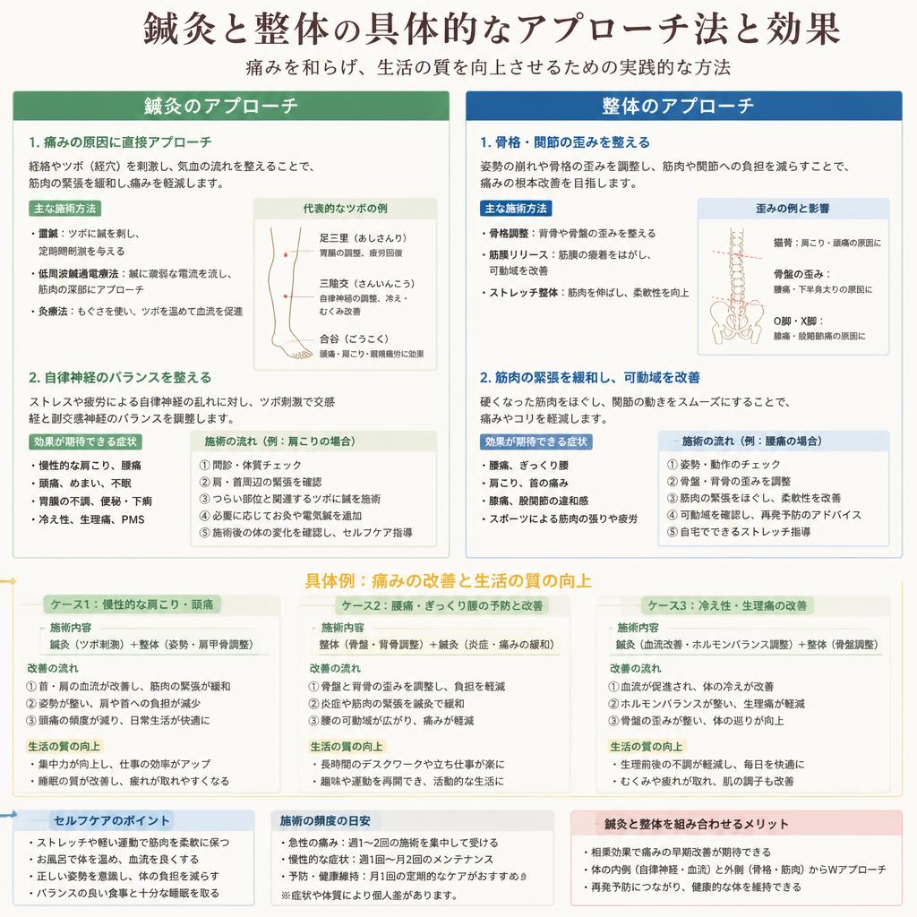 痛み和らげるための具体的アプローチ