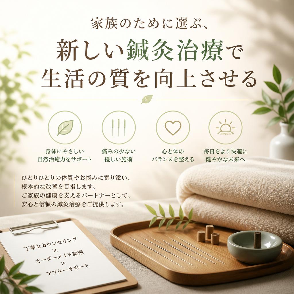 家族のために選ぶ、新しい鍼灸治療で生活の質を向上させる