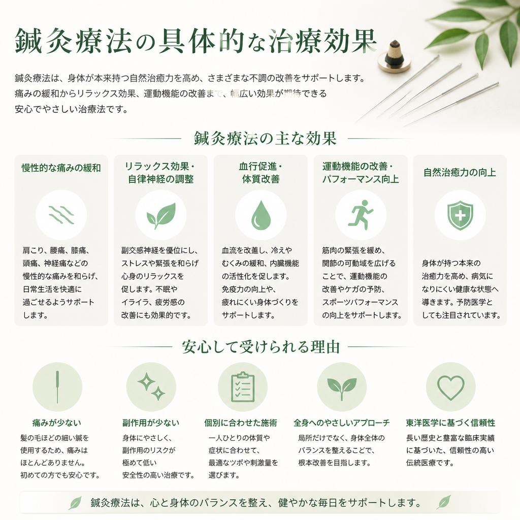 鍼灸治療の効果とメリット