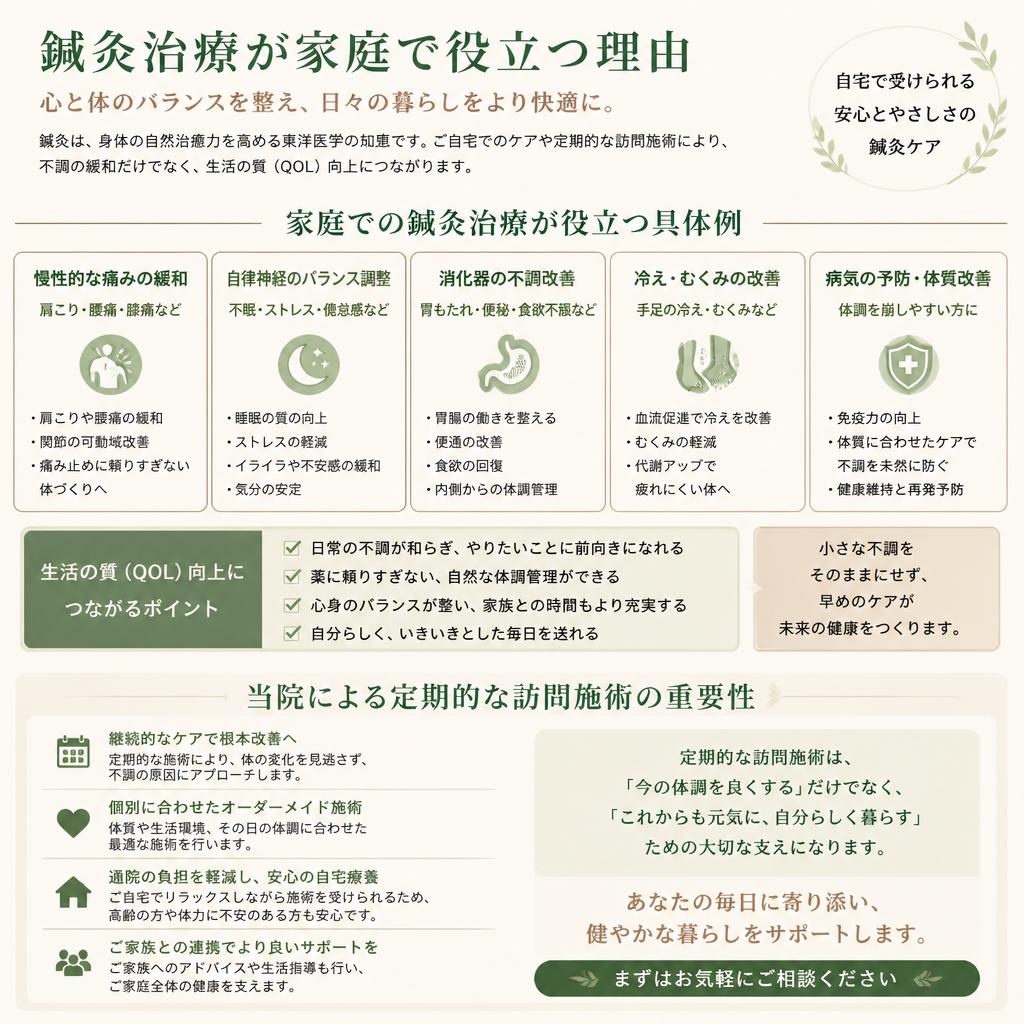 家庭でのケアで生活の質を向上