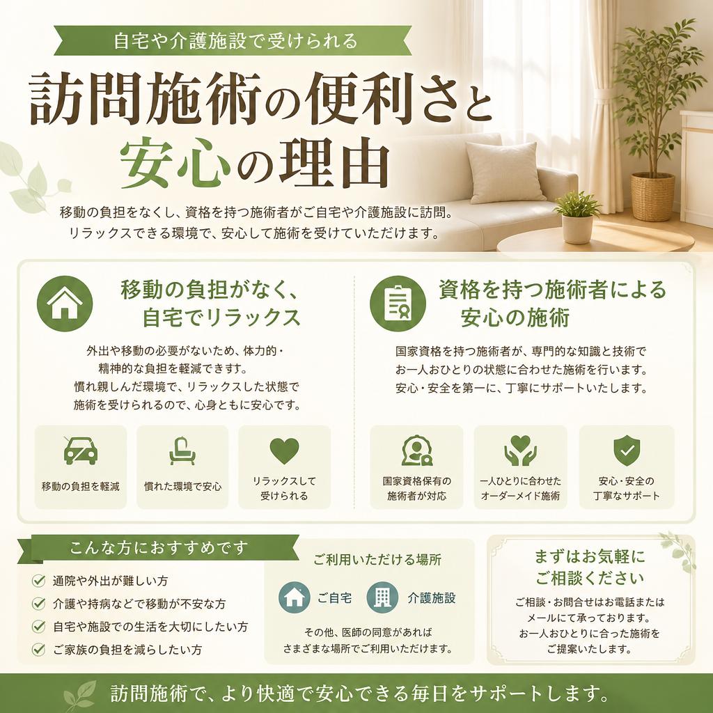 訪問鍼灸の特徴とメリット