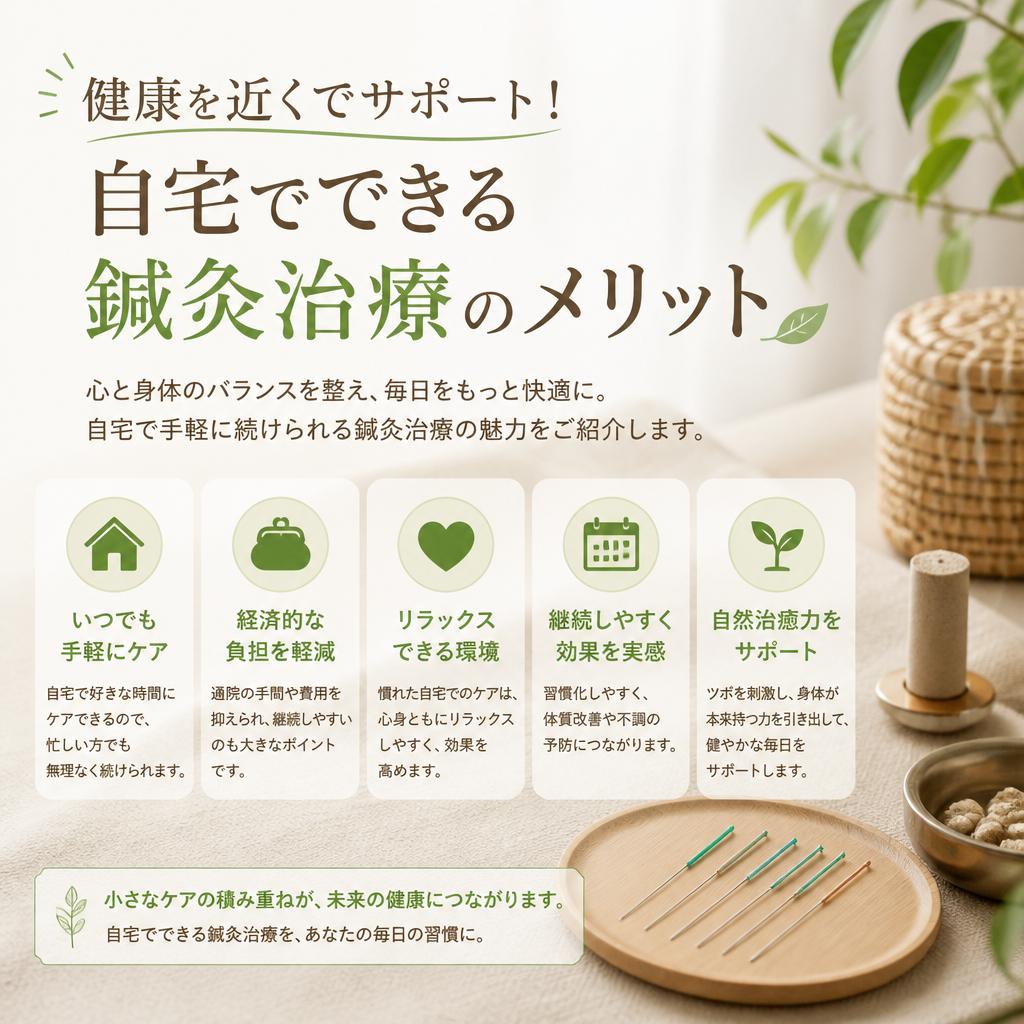健康を近くでサポート！自宅でできる鍼灸治療のメリット