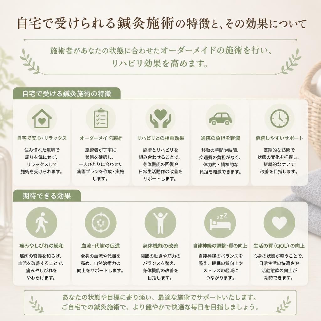 訪問鍼灸の力: 自宅施術での機能改善