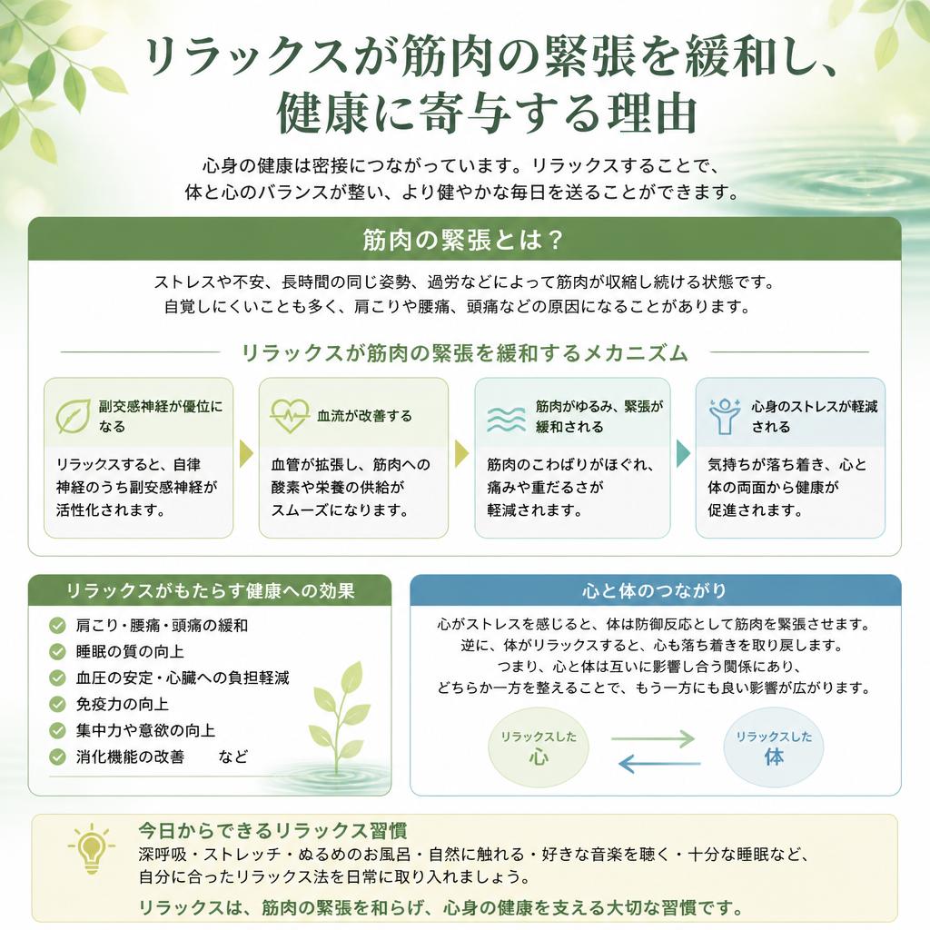 リラックスと症状改善の関係