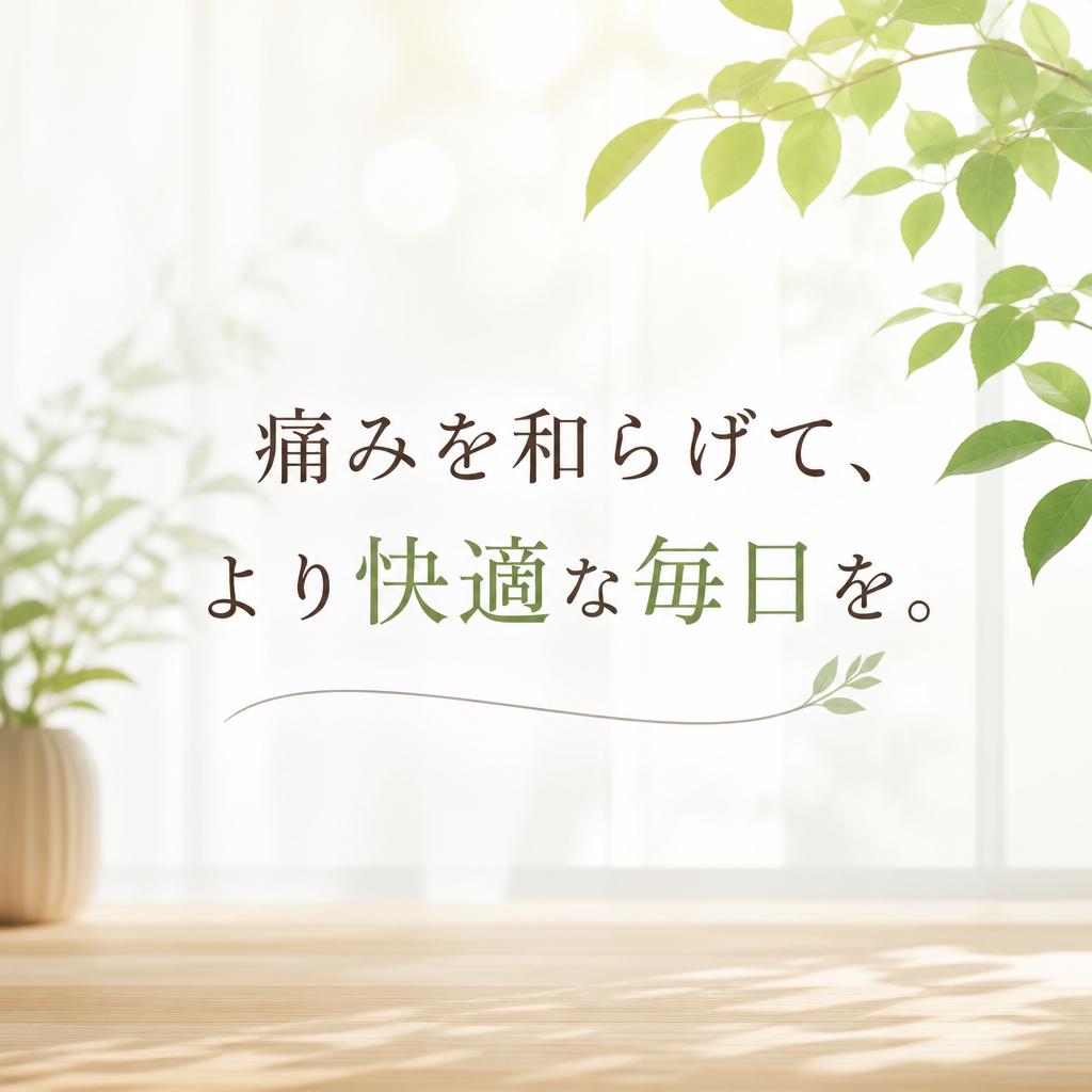 痛みを和らげて、より快適な毎日を。
