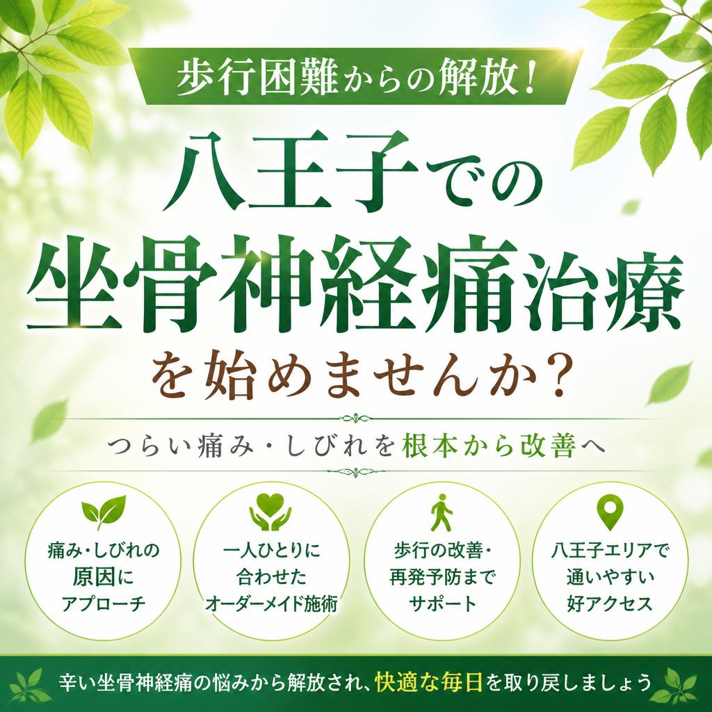 歩行困難からの解放！八王子での坐骨神経痛治療を始めませんか？