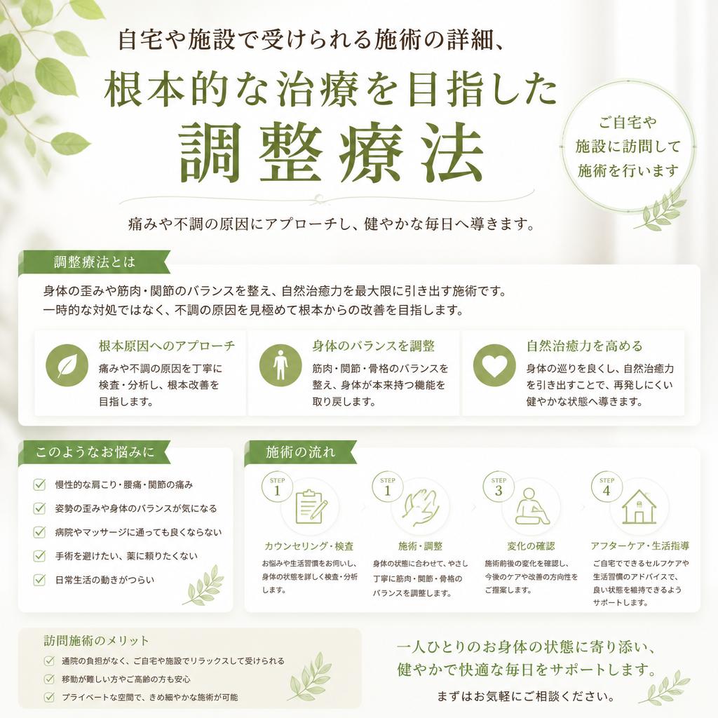 訪問鍼灸おとどけの特徴
