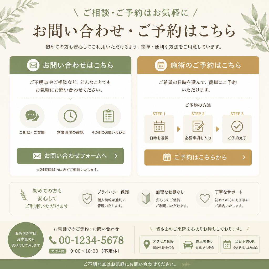 今すぐお問い合わせを！