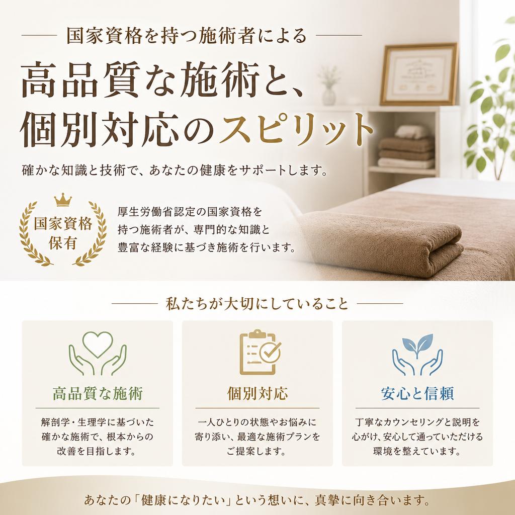 当院の施術が選ばれる理由