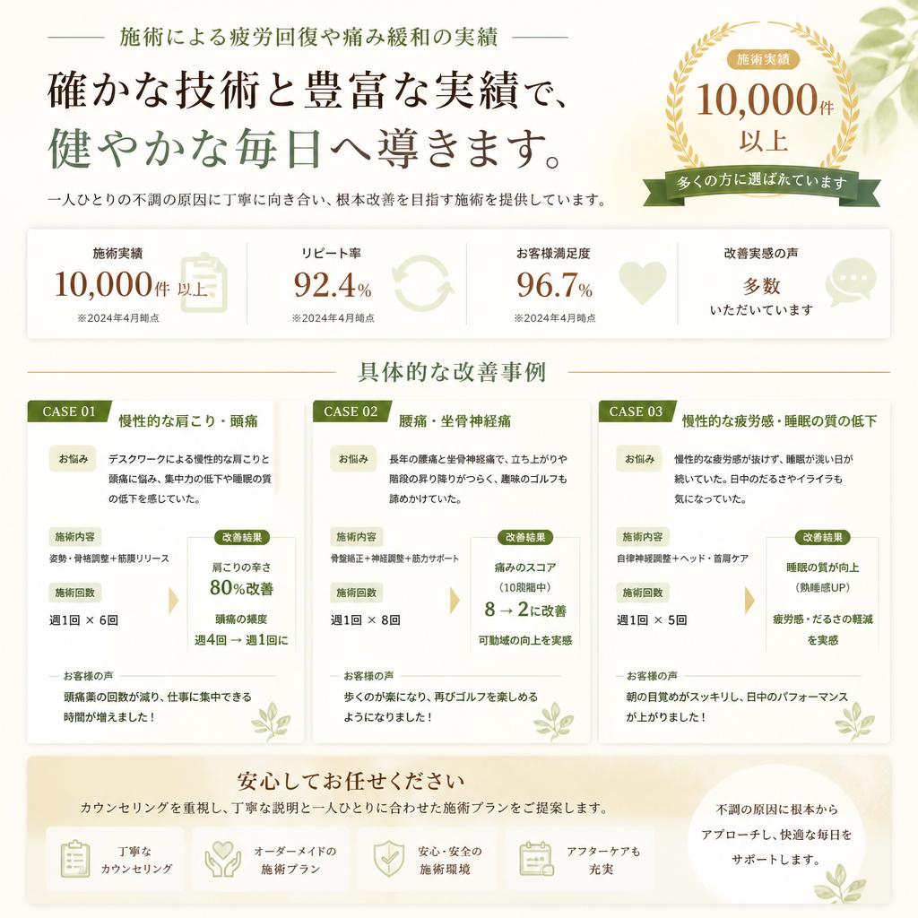 疲労回復と痛み緩和