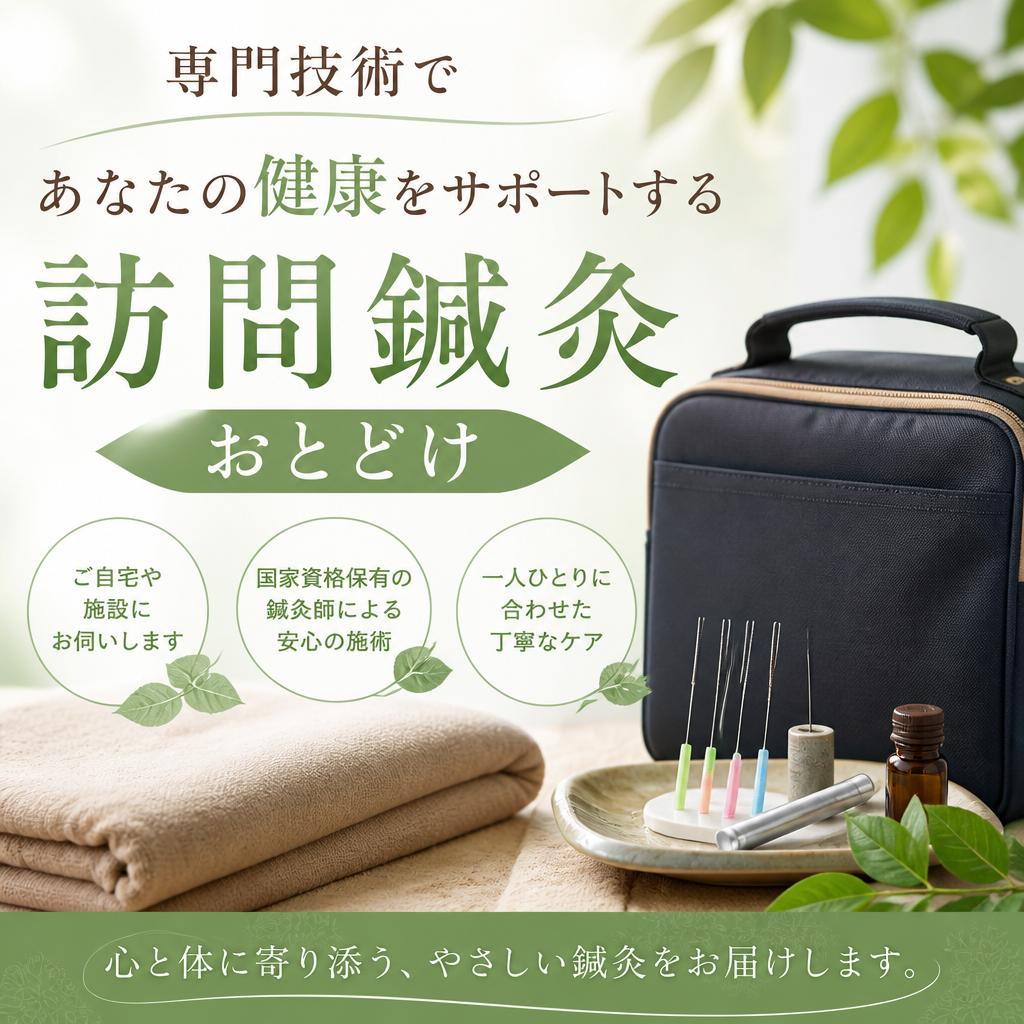 専門技術であなたの健康をサポートする訪問鍼灸おとどけ